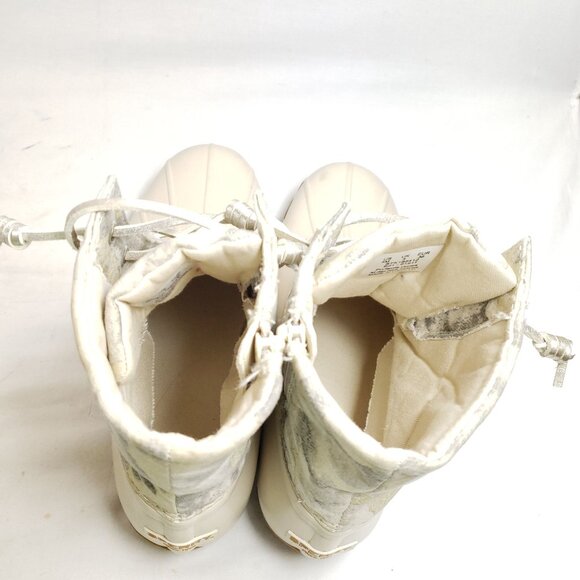 Sperry Womens Size 4 Duck Boots Camo Print Textile & PU Uppers Beige/Tan - Picture 7 of 9